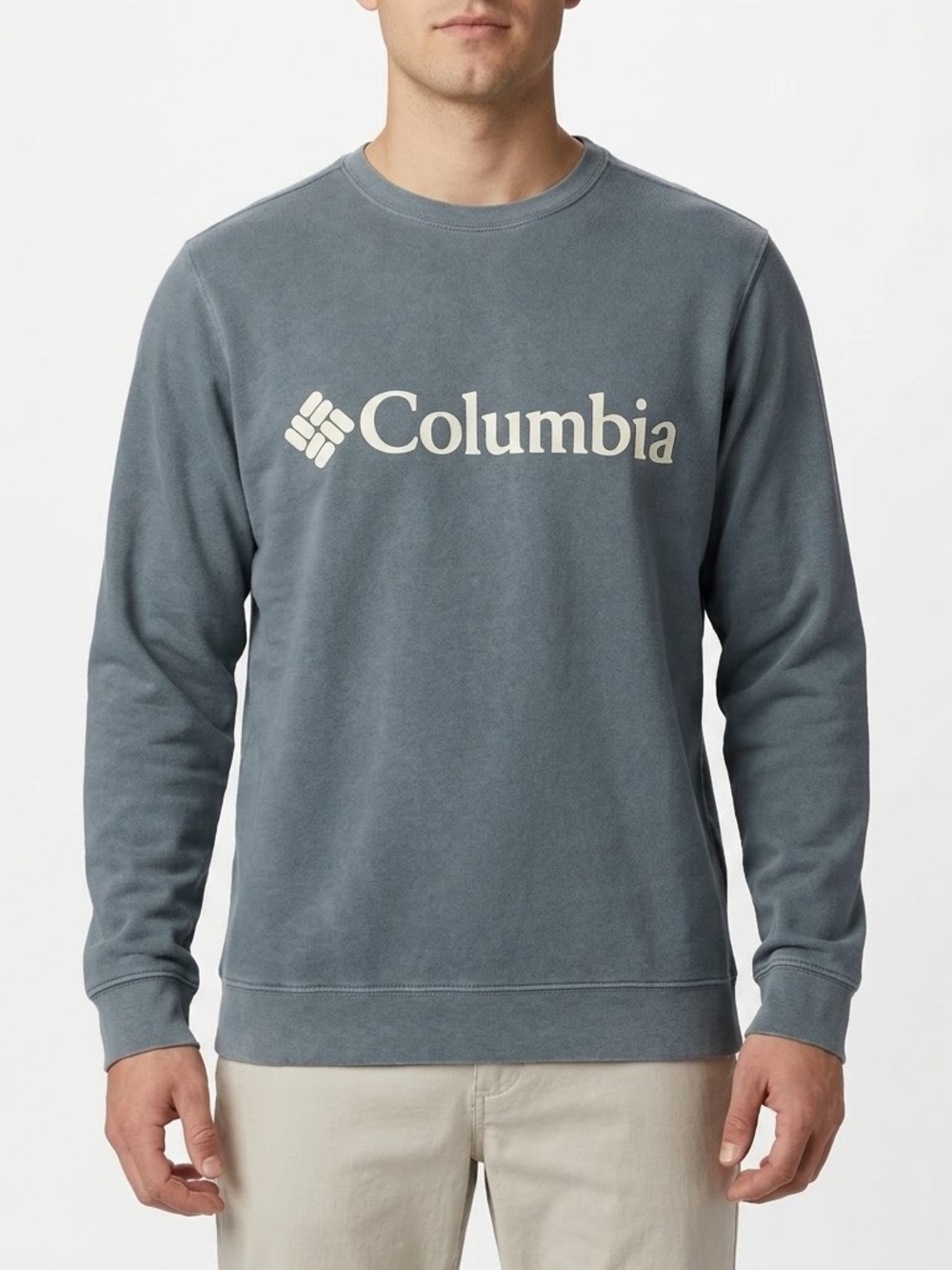 Columbia Sportswear Men's Small Blue Logo Crewneck Sweatshirt XM3709